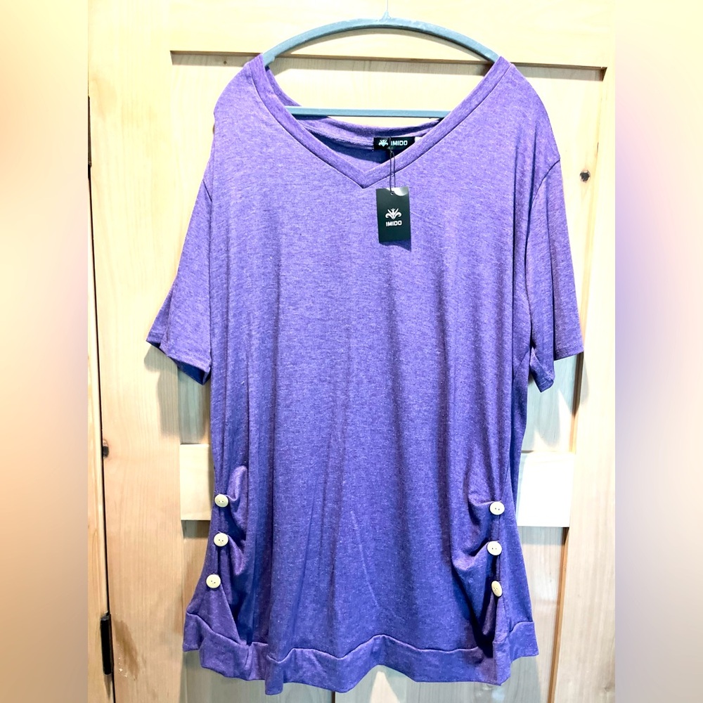 NWT Imido brand purple top size 4x (fits more like a 3X)